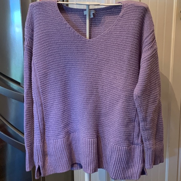 Pure Jill by J.Jill lavender cotton viscose and cashmere sweater. Worn 2-3x‎ - Picture 1 of 5